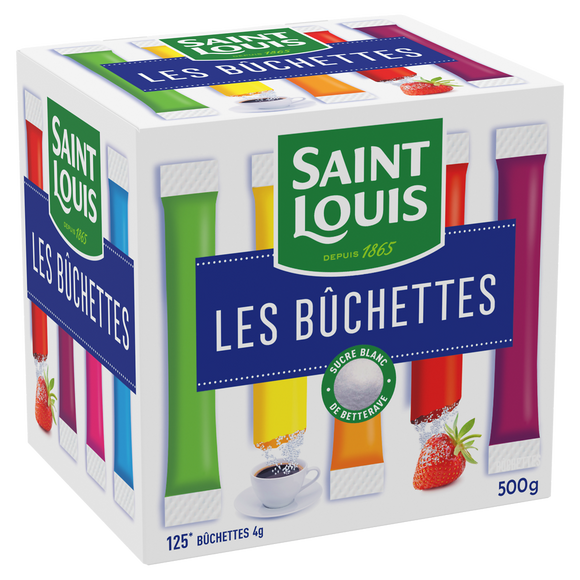 Bûchette sucre poudre SAINT LOUIS 4g x 125 doses