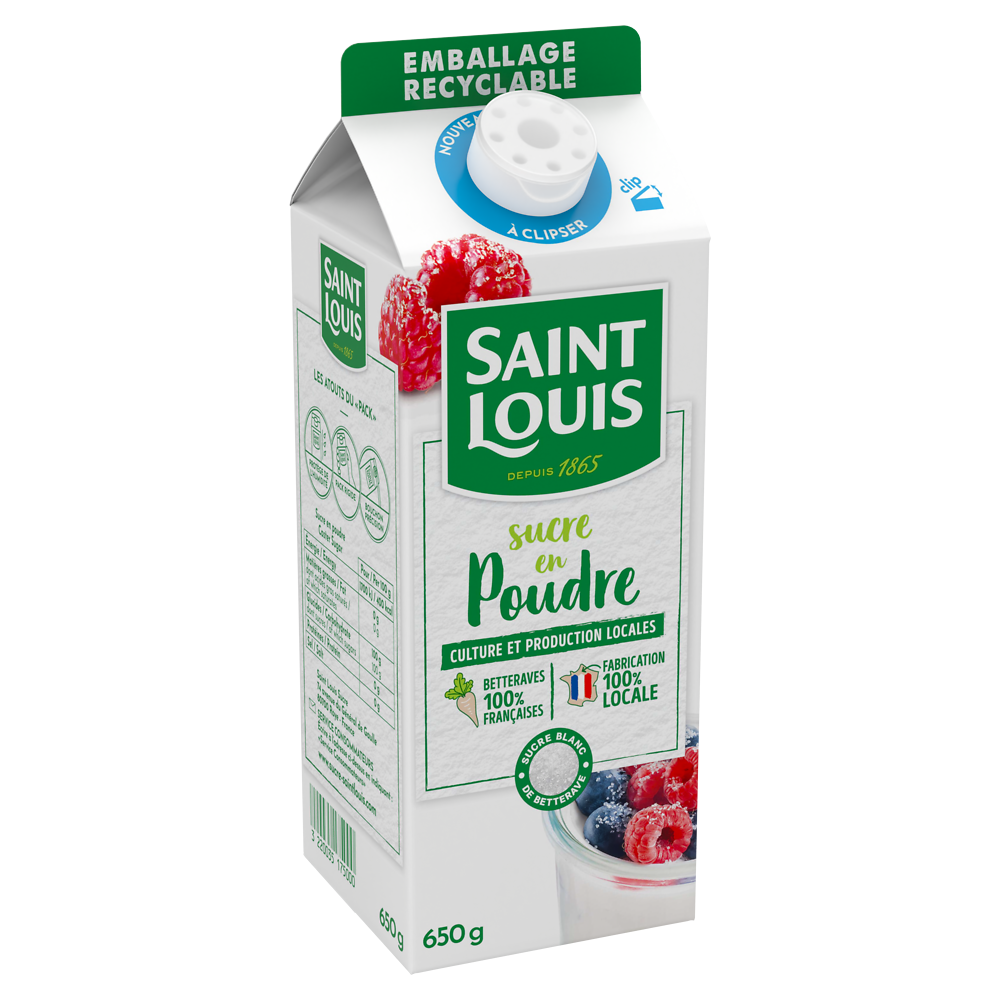 Sucre en poudre ST LOUIS pack 650g