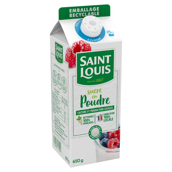 Sucre en poudre ST LOUIS pack 650g