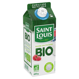 Sucre en poudre de betteraves bio SAINT LOUIS pack 650g