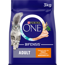 Croquettes pour chat adulte Poulet, Céréales Complètes PURINA ONE -3kg