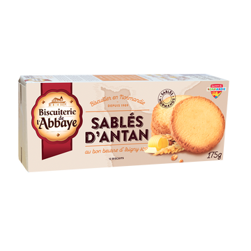 Biscuits Sablés d'antan BISCUITERIE DE L'ABBAYE, étui de 175g