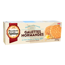 Biscuits Galettes normandes BISCUITERIE DE L'ABBAYE, étui de 200g