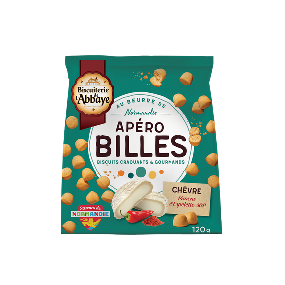 Biscuits apéro billes au chèvre AOP ABBAYE 120g