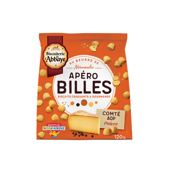 Biscuits apéro billes au comté AOP ABBAYE 120g