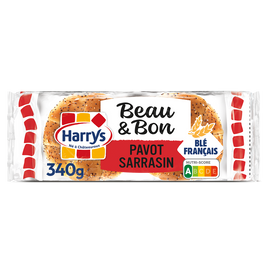 Pain burger Beau & Bon Pavot et Sarrasin X4 HARRYS - 340g