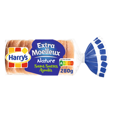 Pain de mie extra moelleux nature sans sucres ajoutés HARRYS, 280g