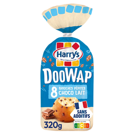 Brioches Doowap pépites de chocolat au lait sans additifs X8 HARRYS -320g