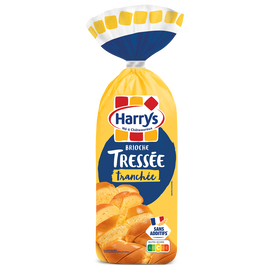 Brioche tressée tranchée nature sans additif HARRYS 450g