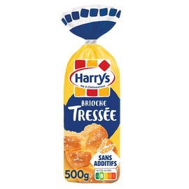 Brioche Tressée Nature au sucre perlé sans additifs HARRYS - 500g