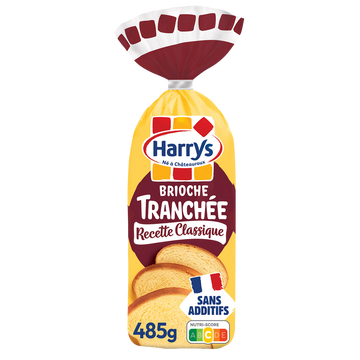 Brioche Tranchée recette classique Nature sans additifs HARRYS - 485g