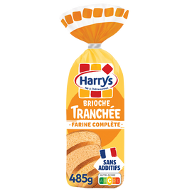 Brioche Tranchée farine complète sans additifs HARRYS - 485g