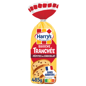 Brioche Tranchée pépites de chocolat sans additifs HARRYS - 485g