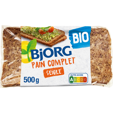 Pain complet BIO Seigle BJORG - Paquet de 500g
