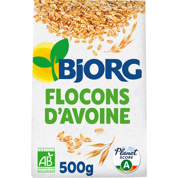 Céréales flocons d'avoine complète Bio BJORG - Sachet 500g