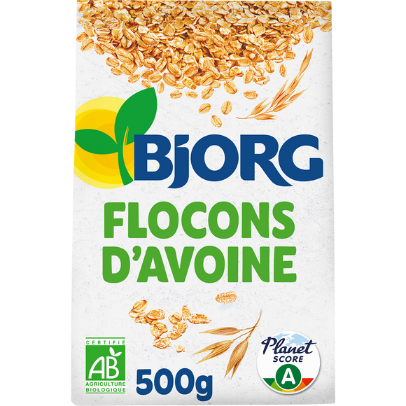 Céréales flocons d'avoine complète Bio BJORG - Sachet 500g