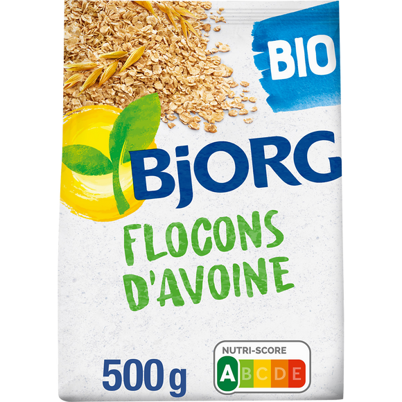 Céréales flocons d'avoine complète Bio BJORG - Sachet 500g