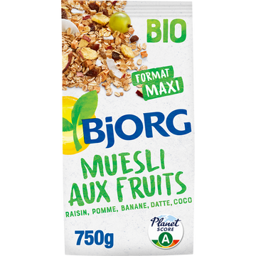 Muesli aux fruits bio BJORG, 750g