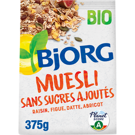 Muesli bio sans sucre ajouté BJORG, 375g