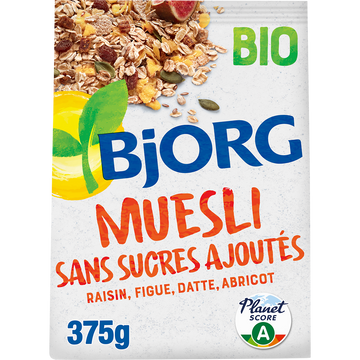 Muesli bio sans sucre ajouté BJORG, 375g