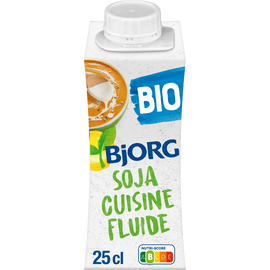Soja cuisine fluide bio, BJORG, bouteille de 25cl