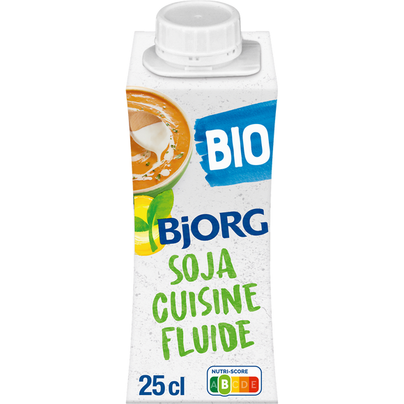 Soja cuisine fluide bio, BJORG, bouteille de 25cl