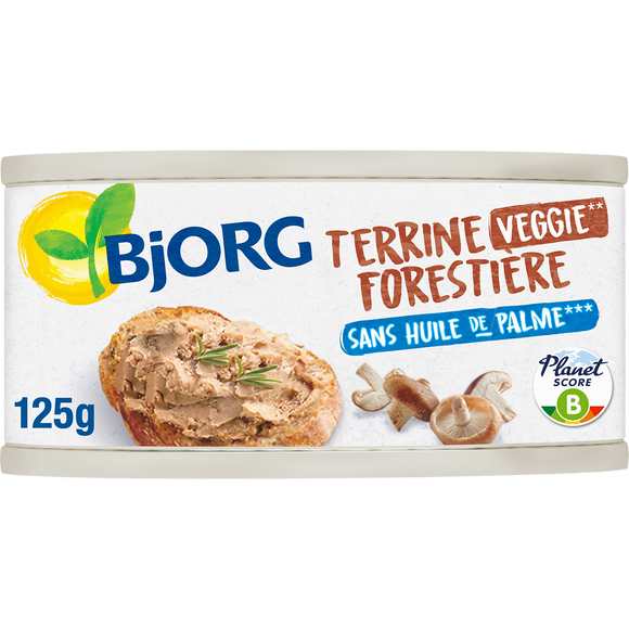 Terrine forestière bio recette végétale BJORG, 125g
