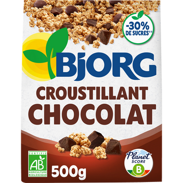 Céréales Bio Croustillant chocolat BJORG - Sachet 500g
