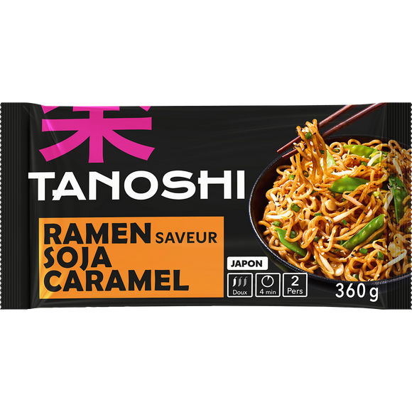Nouilles Ramen au soja et caramel TANOSHI, 360g