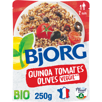 Quinoa à la tomate  et huile d'olive bio BJORG, pochon de 250g