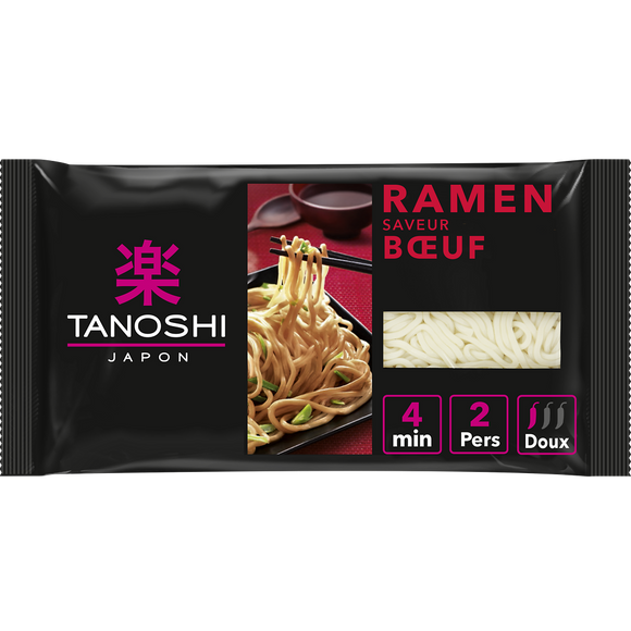 Ramen au boeuf TANOSHI, 360g
