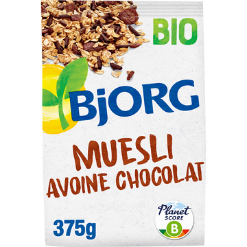 Muesli avoine et chocolat bio BJORG, 375g