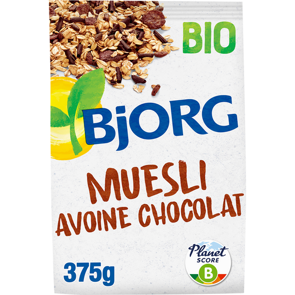 Muesli avoine et chocolat bio BJORG, 375g