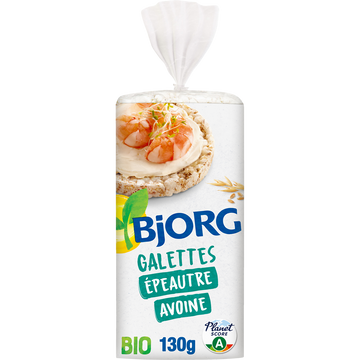 Galettes Epeautre Son d'avoine BIO BJORG - Paquet de  130g