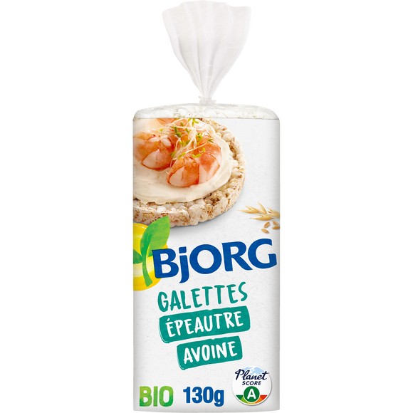Galettes Epeautre Son d'avoine BIO BJORG - Paquet de  130g