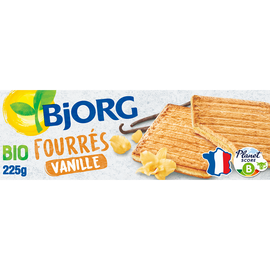 Biscuits fourrés Bio à la vanille BJORG - Paquet 225g