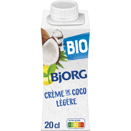 Crème coco légère bio BJORG, 200ml