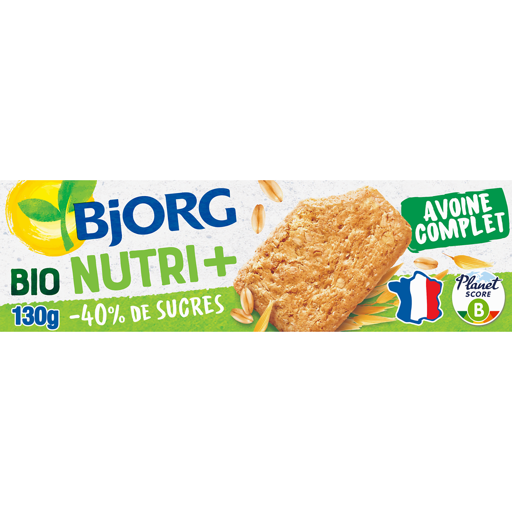 Biscuit nutri+ à l'avoine bio BJORG 130g