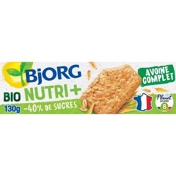 Biscuit nutri+ à l'avoine bio BJORG 130g