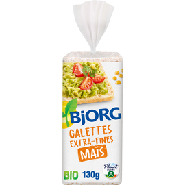 Galettes de mais extra fines bio BJORG, paquet 130g