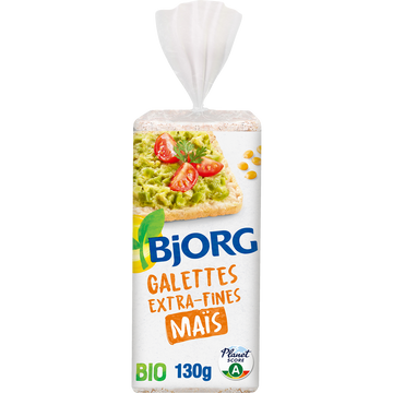 Galettes de mais extra fines bio BJORG, paquet 130g