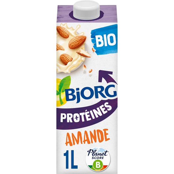 Boisson végétale lait d'amande protéïnes bio BJORG - brique 1l
