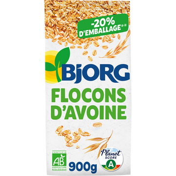 Céréales flocons d'avoine complète Bio BJORG - Sachet 900g