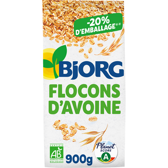 Céréales flocons d'avoine complète Bio BJORG - Sachet 900g