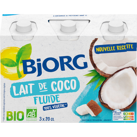 Lait de coco bio BJORG, 3x200ml