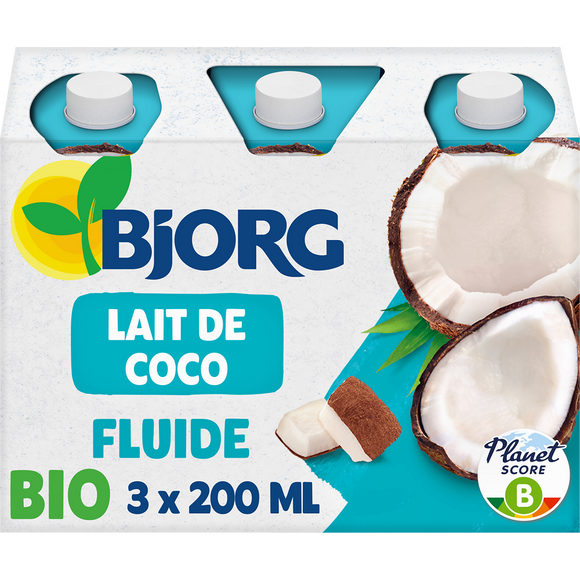 Lait de coco bio BJORG, 3x200ml