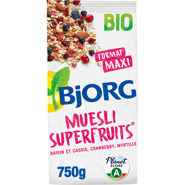 Müesli aux superfruits bio BJORG,750g