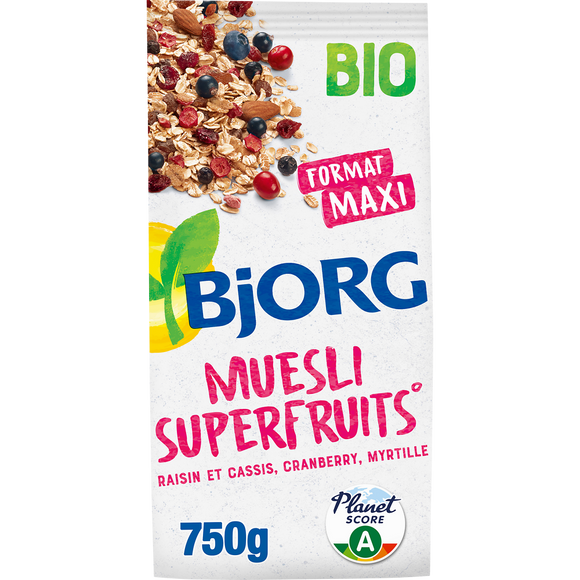 Müesli aux superfruits bio BJORG,750g