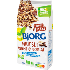 Muesli avoine chocolat bio BJORG 750g