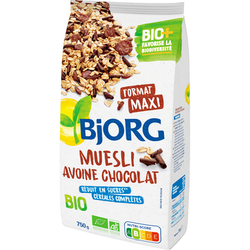 Muesli avoine chocolat bio BJORG 750g